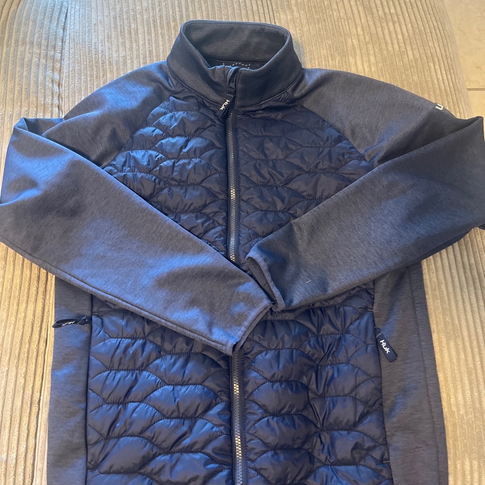 Men's Huk Scale Hybrid Jacket Blue Size Small. S - Picture 3 of 12